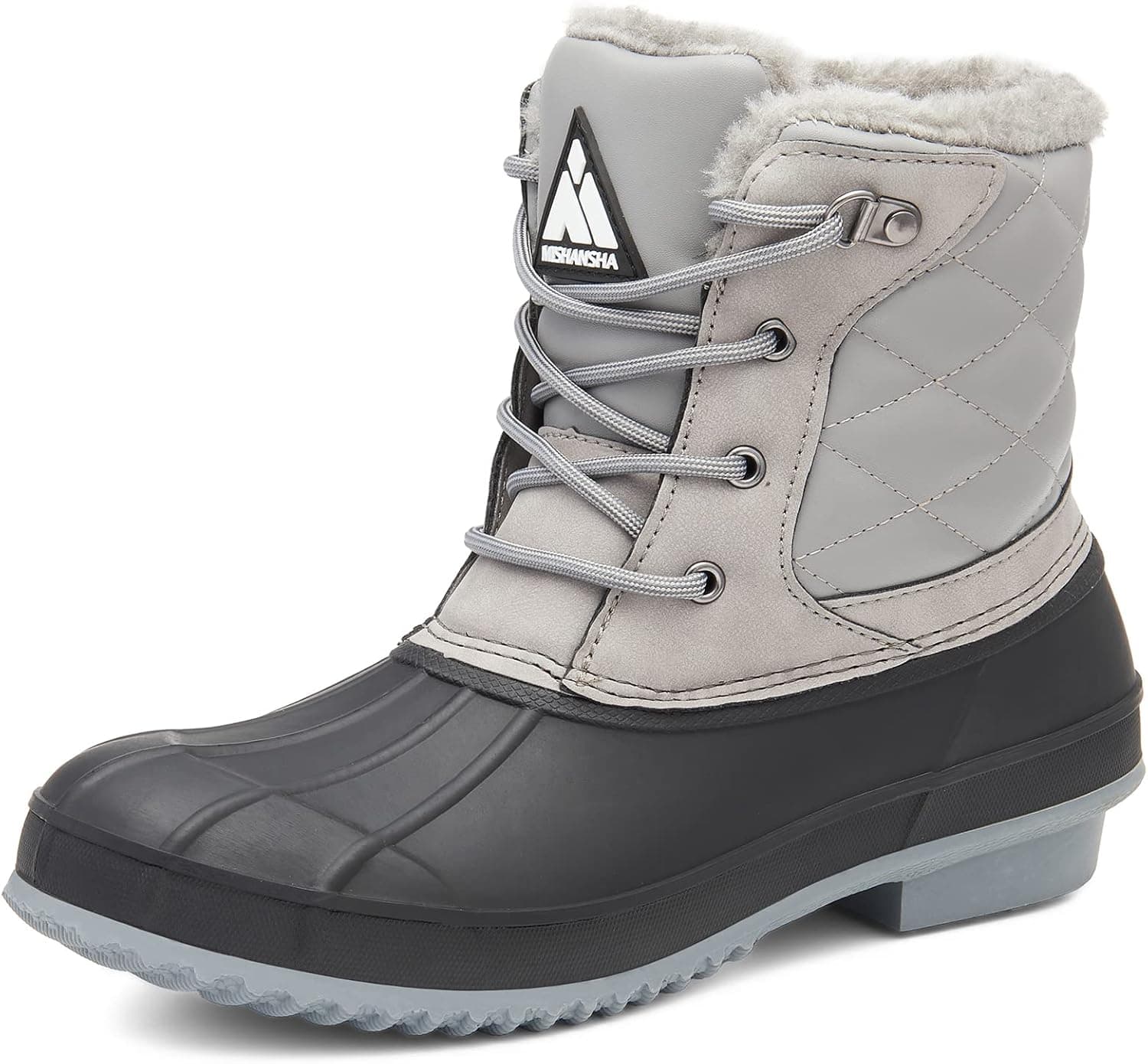 Women's Snow Boots Mid Calf Insulated Duck Boot Cold Weather Winter Shoes Warm Waterproof Non Slip
