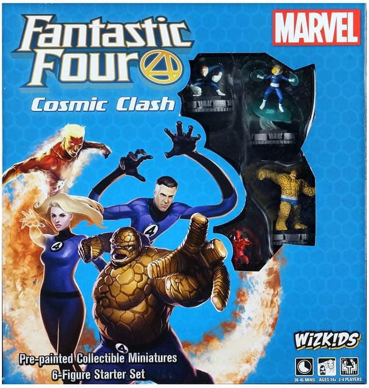 WizKids Marvel HeroClix Fantastic Four: Cosmic Clash Starter Set | 6 Miniatures!
