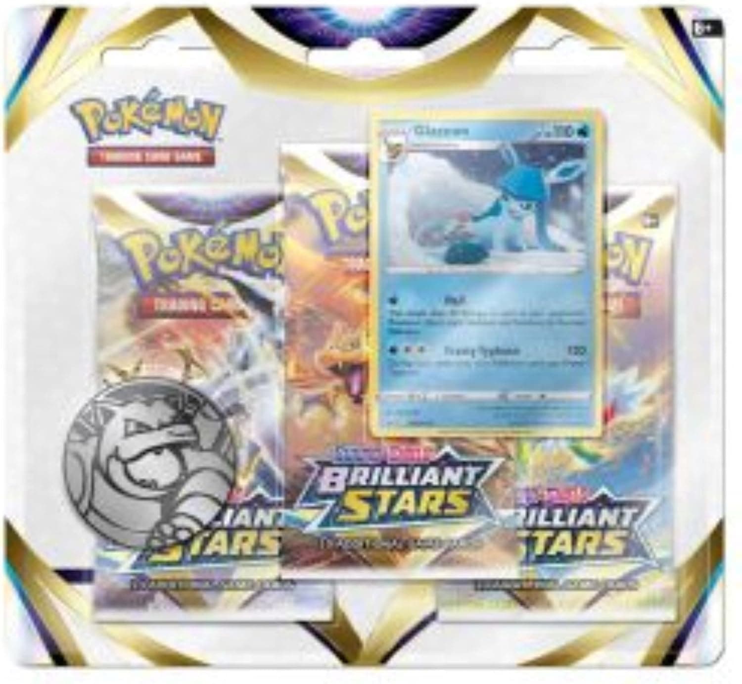 Pokemon SAS9 Brilliant Stars 3 Pack Blister - Glaceon