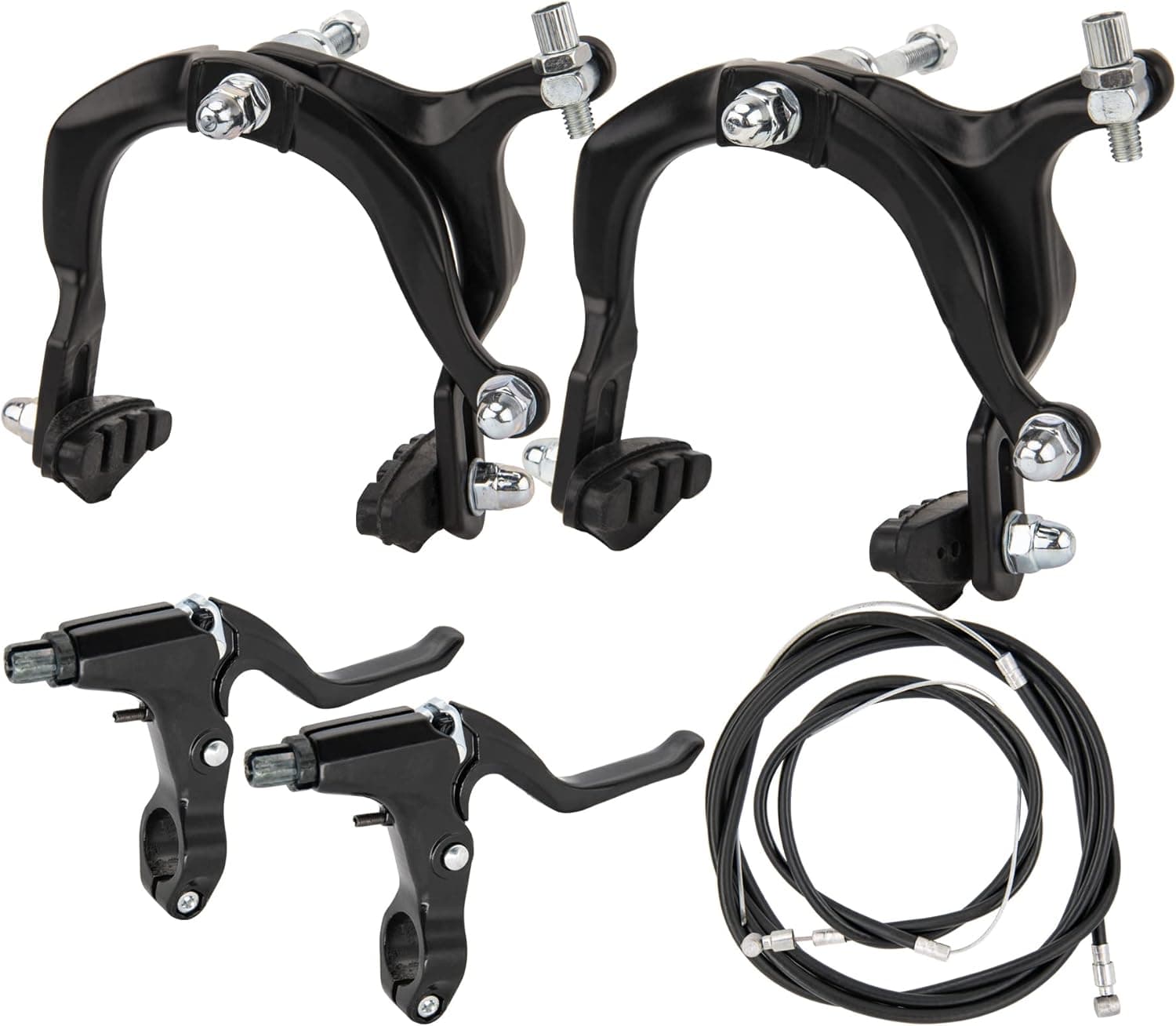 HAOFANG Bike Brakes Calipers Set, fits Children Bike,Brakes' Arch is Approx 65-80mm, Long-Reach Rear & Front C Caliper Brake Set fits Children Bike C Shape Brake