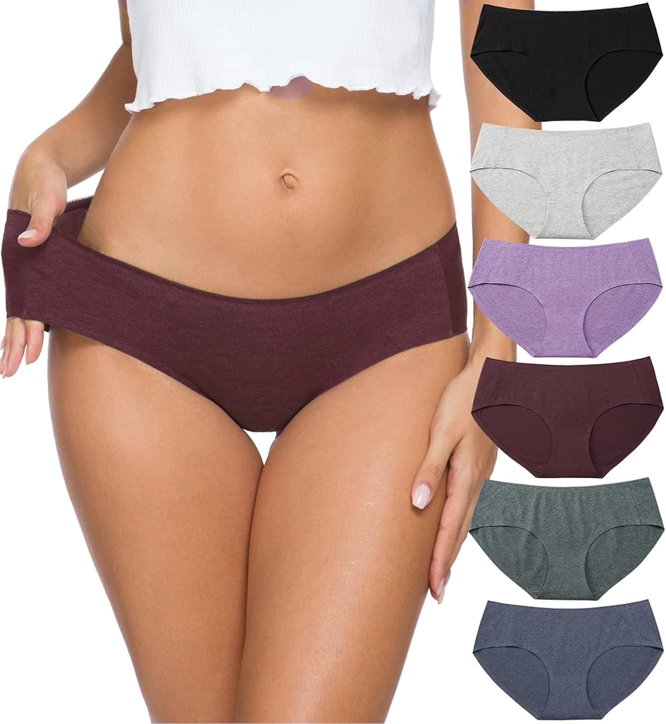 Altheanray Womens Underwear Seamless Cotton Briefs Panties for Women 6 Pack