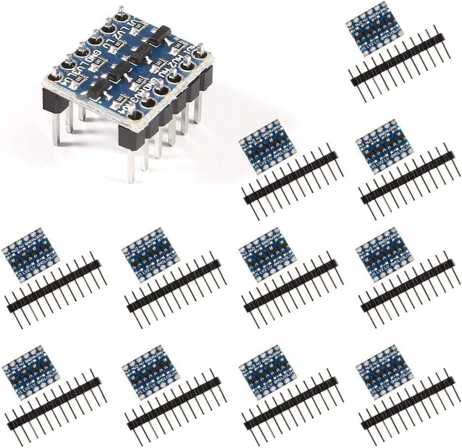 ACEIRMC 12pcs 4 Channels IIC I2C Logic Level Converter Bi-Directional Module 3.3V to 5V Shifter for Arduino