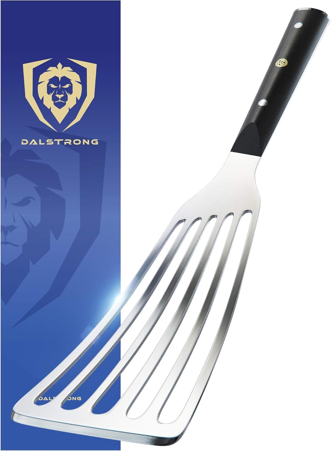Dalstrong Professional Kitchen Fish Spatula - 7.5 inch - Slotted - High-Carbon, Heat-Resistant Spatula Stainless Steel - Metal Spatula - Flexible - Wide - Turner - Nonstick Cookware - G10 Handle