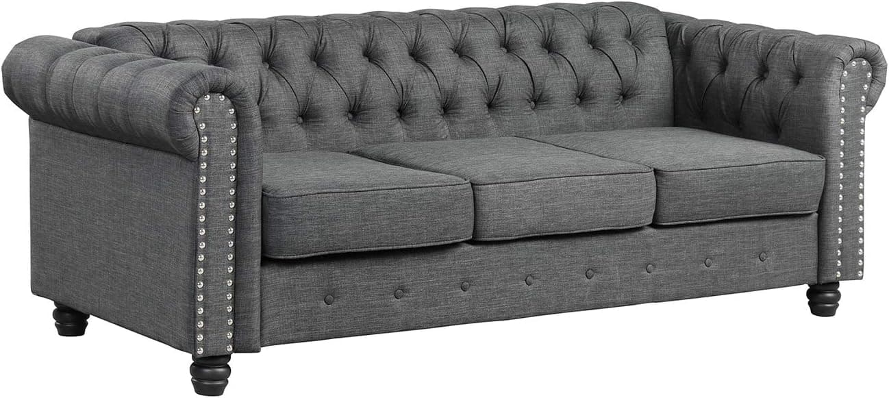 Morden Fort Couches for Living Room, Sofas for Living Room Furniture Sets, Sofa, Fabric, Polyester Grey