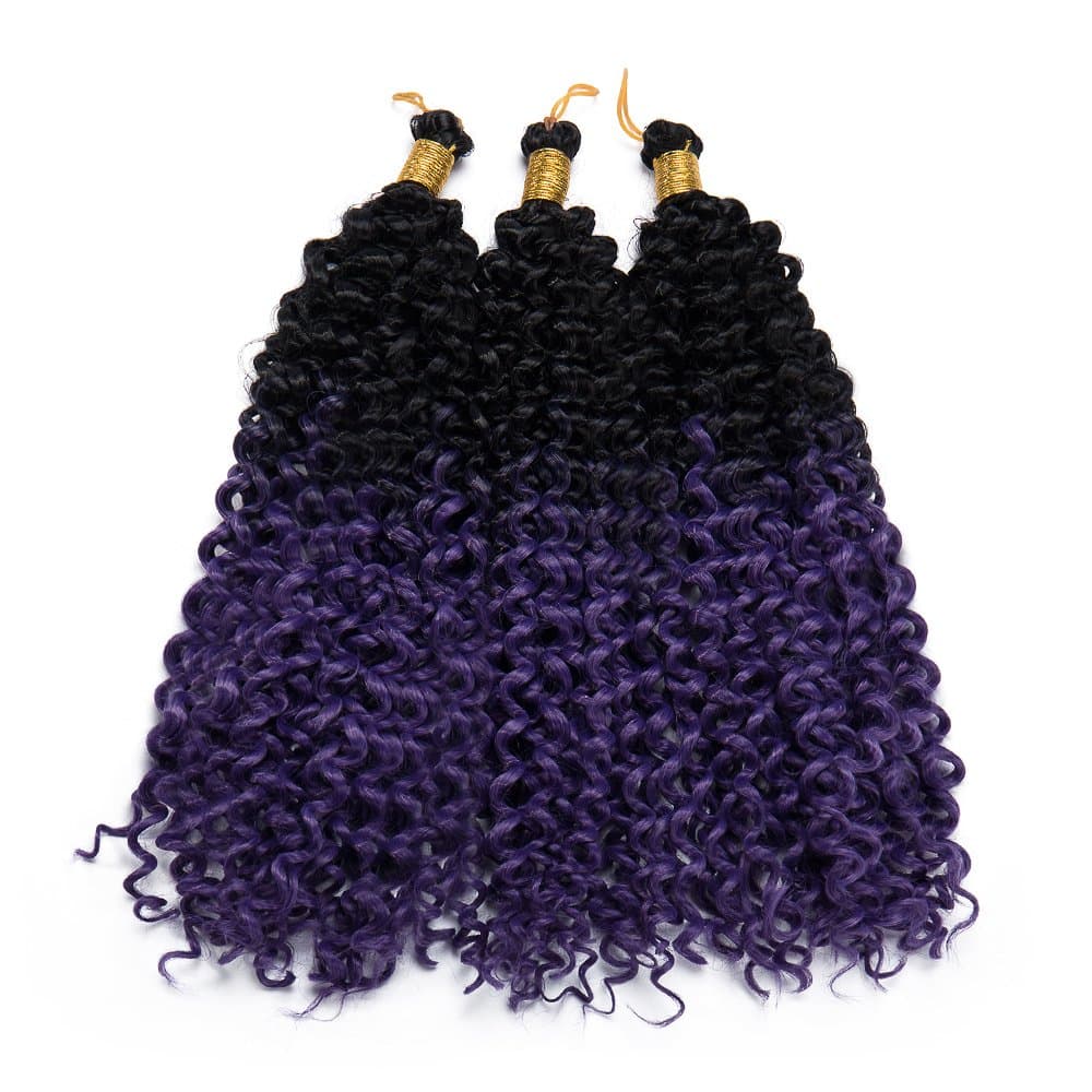 Water Wave Crochet Hair Synthetic Grey 14"