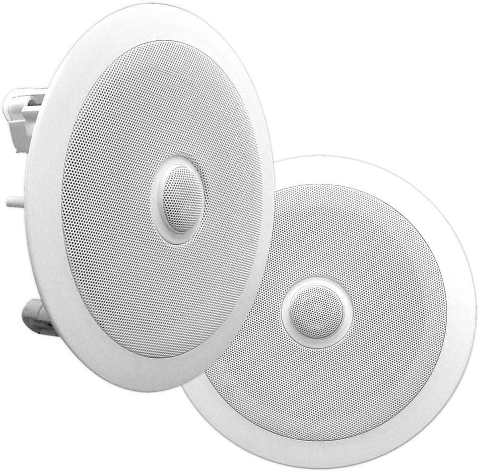 Pyle PRO PDIC80 8 Inch 300 Watt 2 Way in Ceiling/Wall Speakers System (3 Pairs)