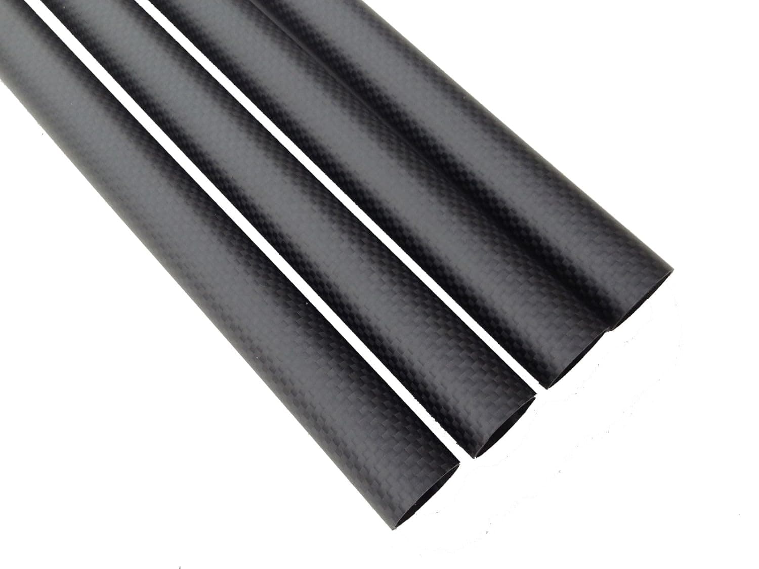 Abester 4 (pcs) 3K Matt Carbon Fiber Tube OD25mm x ID23mm x 1200mm Roll Wrapped Bearings Poles DIY Rod Camera Rail Rc Hobby