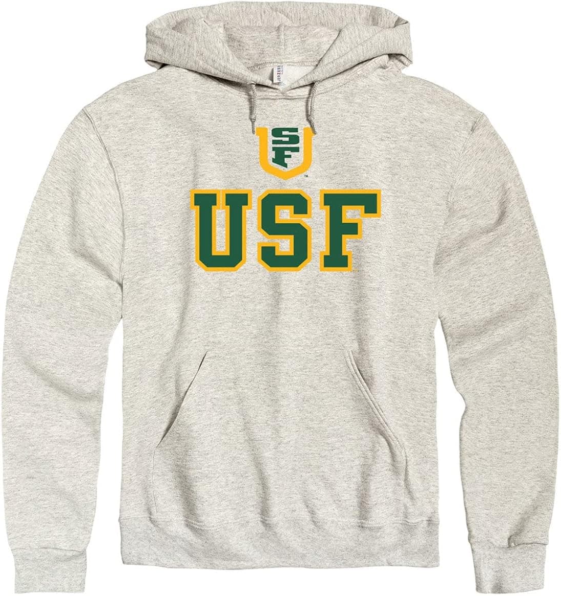 New Agenda University of San Francisco USF Block Hoodie Sweatshirt-Oatmeal