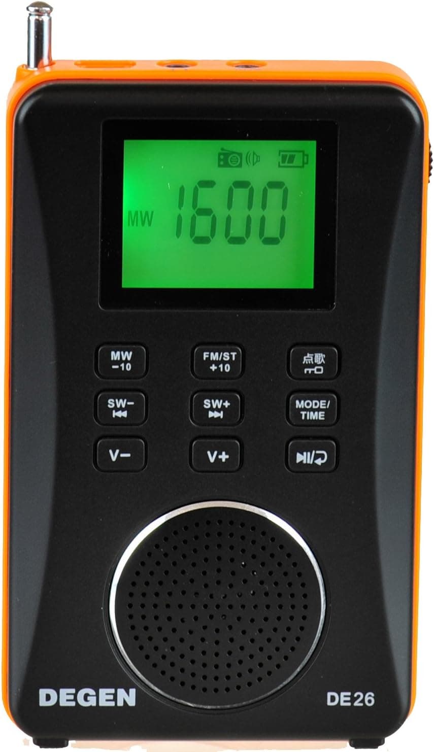 DEGEN DE26 3-in-1 Rechargeable AM/FM Shortwave Radio, Portable Speaker & MP3 Player with Built-in Micro SD/TF Card Reader
