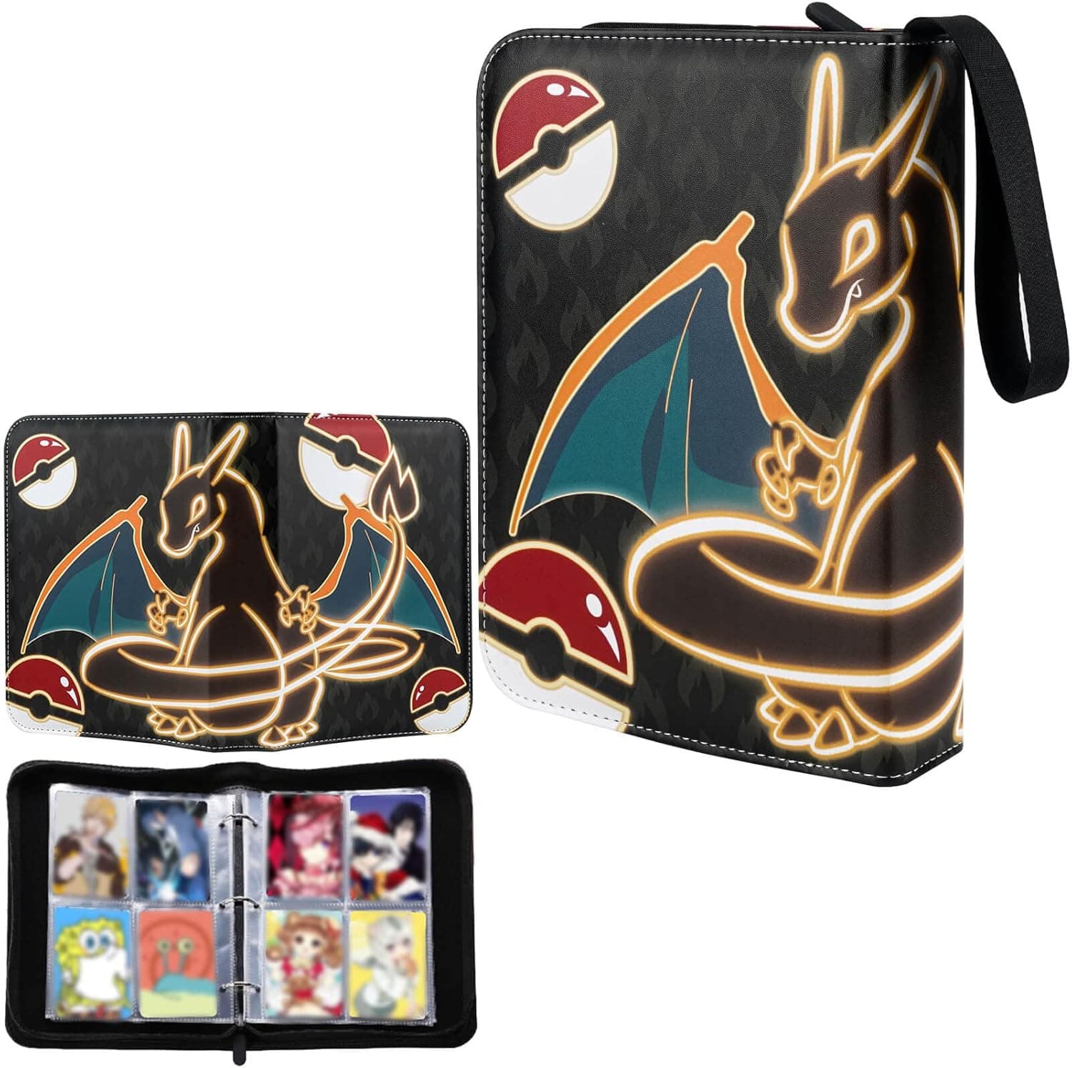 Card Binder for PTCG Cards, 400 Pockets Trading Card Holder Collection Album with Sleeves