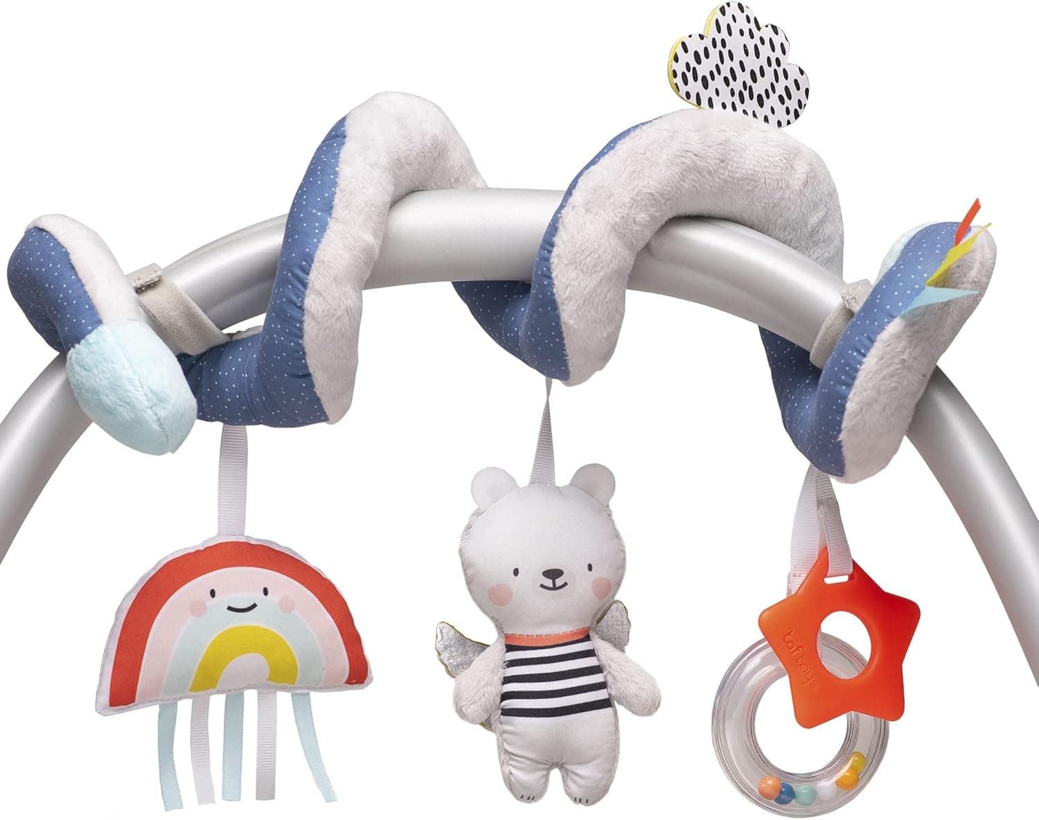 Baby Steps Hanging Rattles Spiral Plush Toys,Crib Toys,Stroller Toys, Car Seat Toys，Infant Toys 0-3，3-6 Months with Musical Plush Toys ，Stimulates Baby’s Senses and Motor Skills