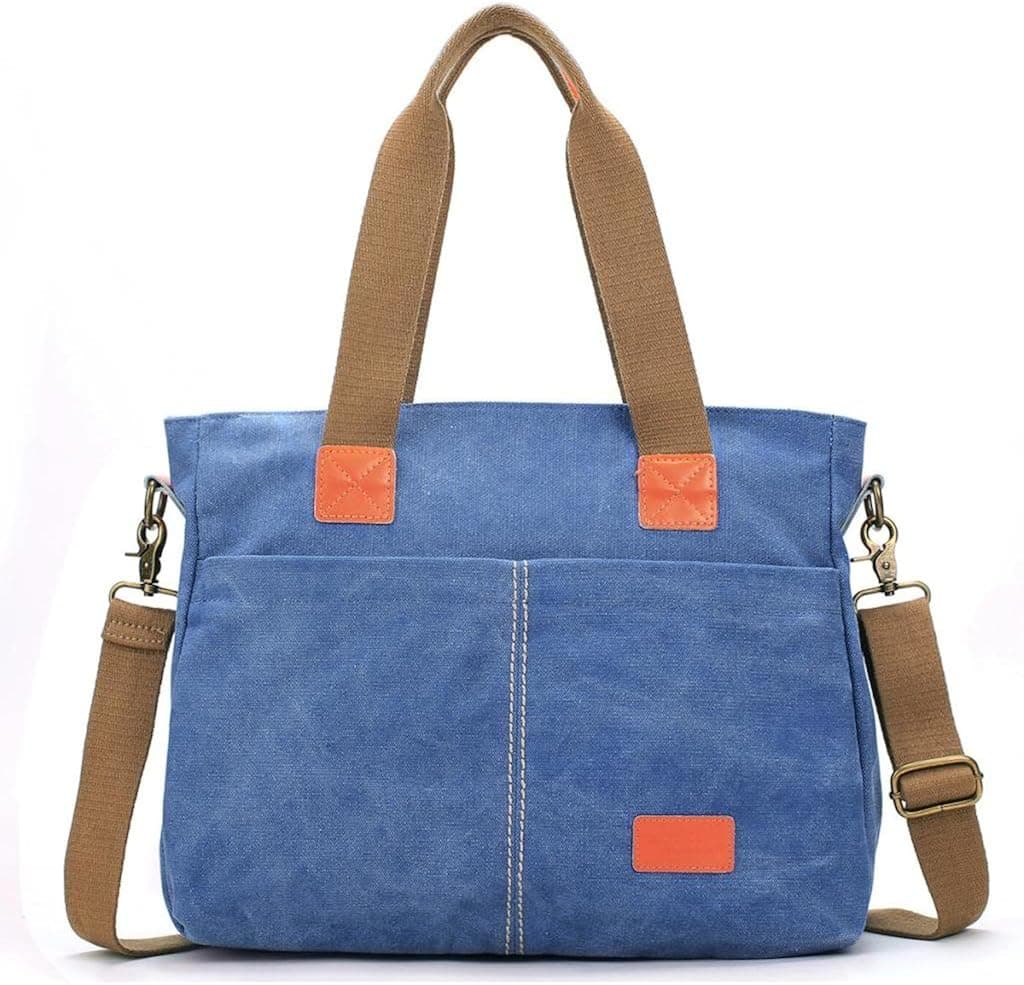 Eshow 14 Inch laptop Women's Casual Canvas Weekend Travel Crossbody Shoulder Bag
