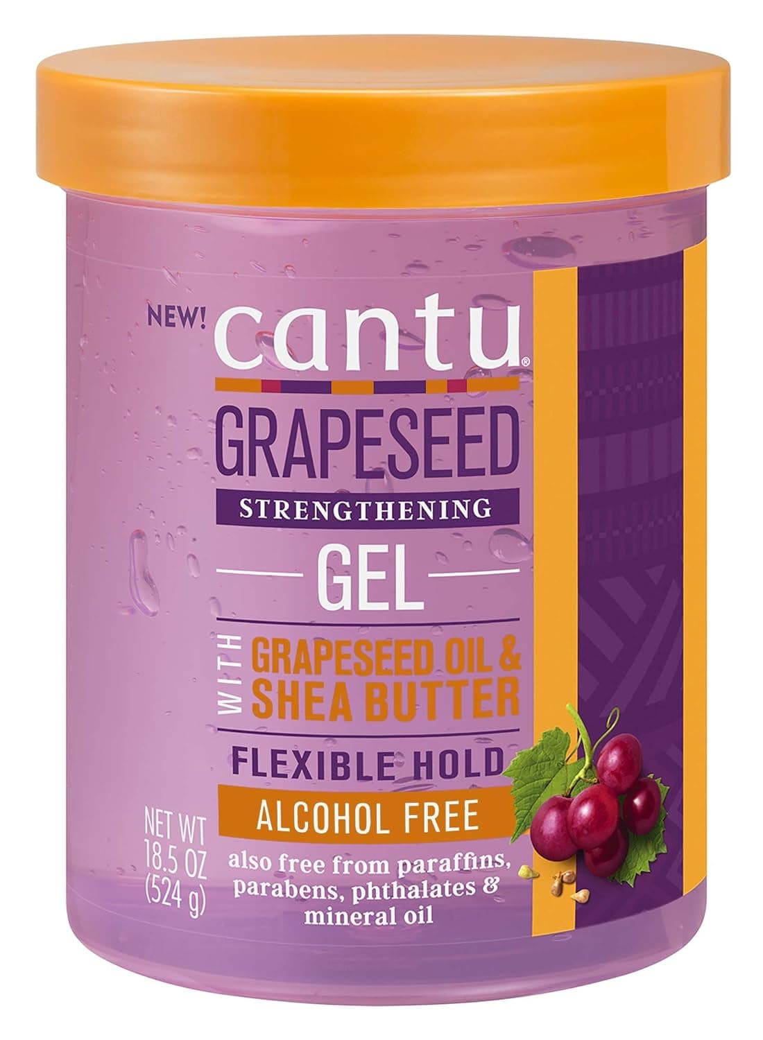 Cantu Grapeseed Style Gel 16.5 Ounce Jar (Pack of 3)