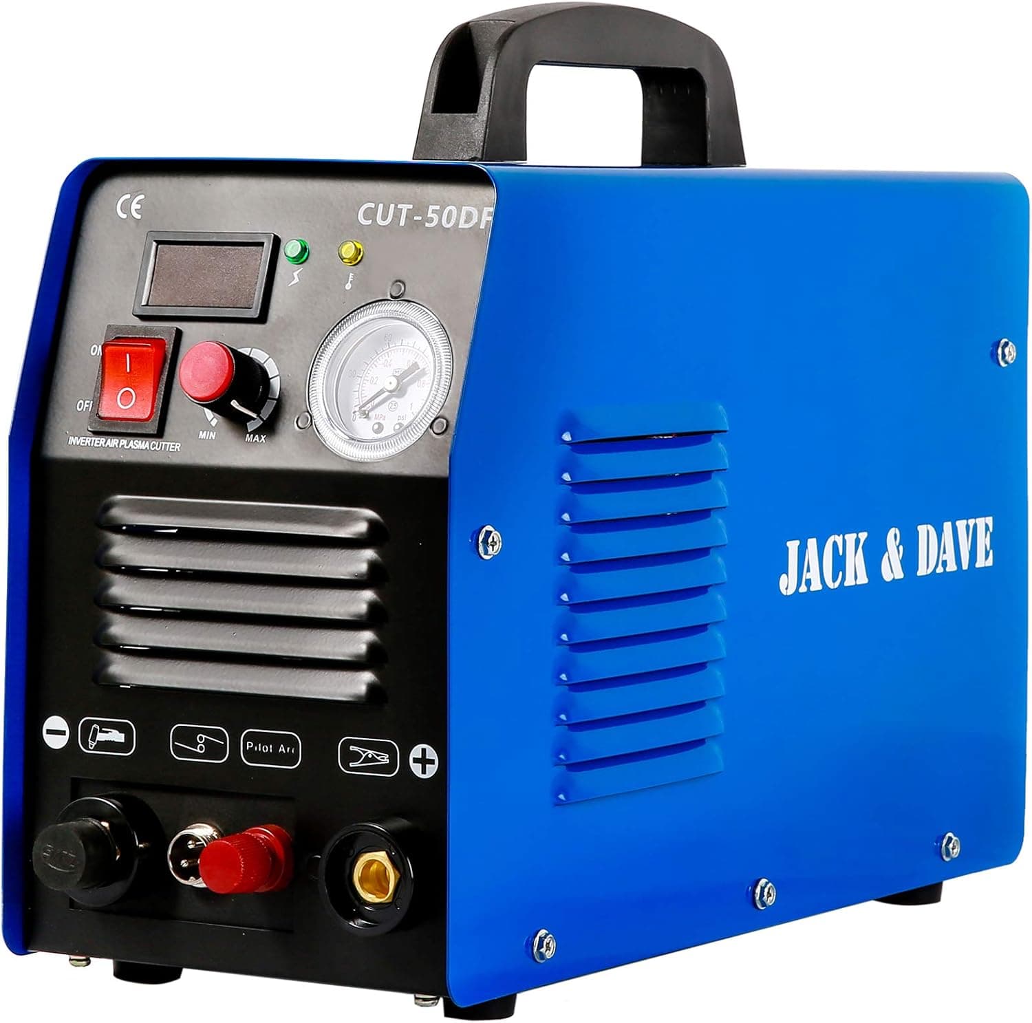 Jack&Dave Plasma Cutter CUT50D Real 50 Amps 110V/220V Dual Voltage DC Inverter IGBT Non-Touch Pilot Arc Cutting Machine Clean Cut