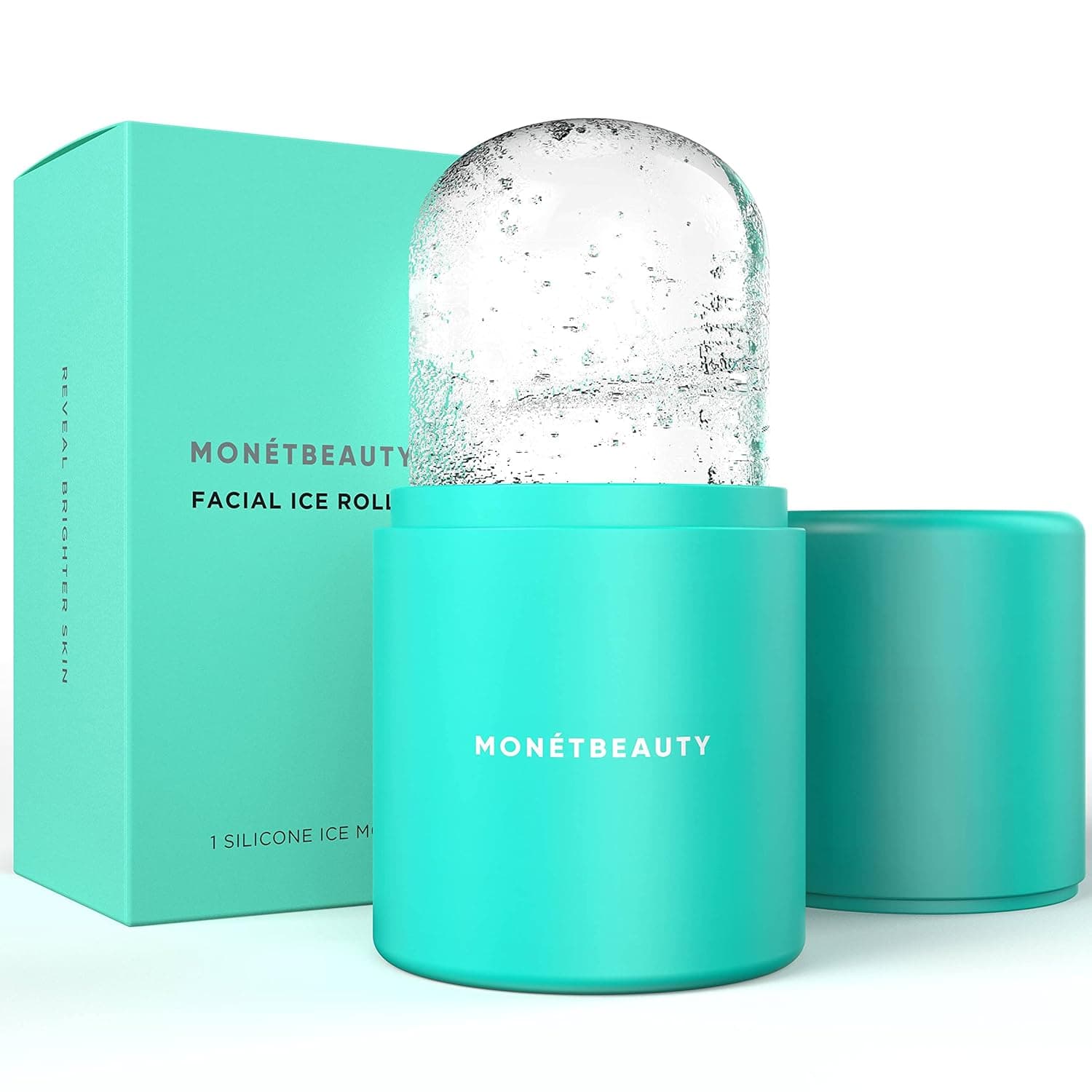 MonétBeauty Facial Ice Roller for Face Eyes and Neck (Blue), Ice Face Roller Instantly Brighten Tighten and Relax Skin, Face Ice Roller Reduce Puffiness Tighten Pores and Treat Fine Lines