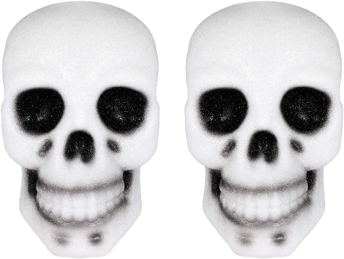 BESTOYARD 2PCS Halloween Lamp Shade Cover Skull Shape Light Cover for Halloween Party Haunted House Porch Wall Decoration