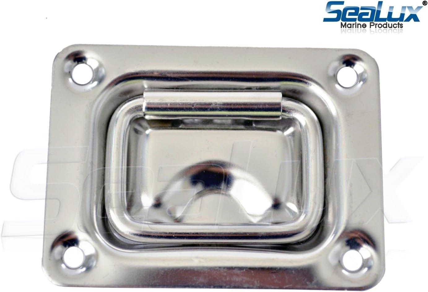 SeaLux Marine Flush Mount Hatch Lift Handle/Ring Pull - 304 Stainless Steel - 3" x 2-1/4"(76 x 57 mm) (2 PCs)