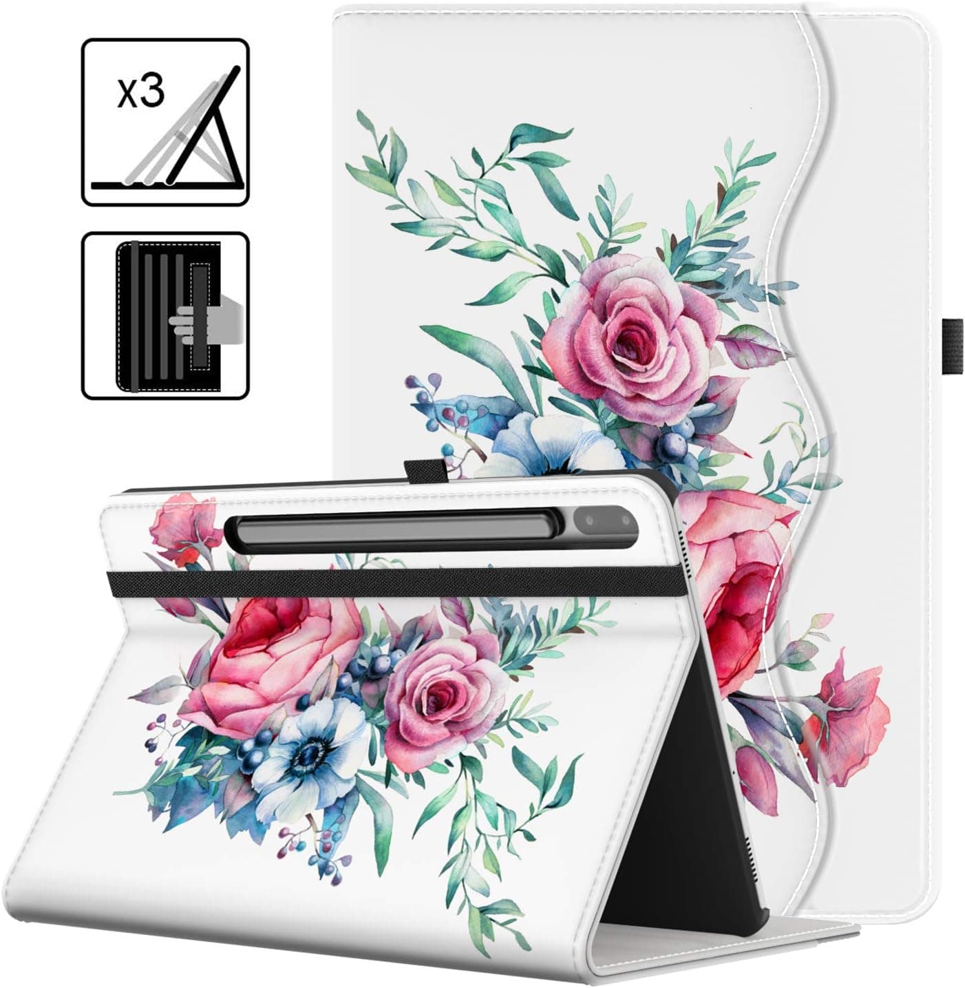 Case for Samsung Galaxy Tab S6 10.5 Inch 2019 Protective Lightweight Smart Cover with Pencil Slot, Auto Sleep / Wake