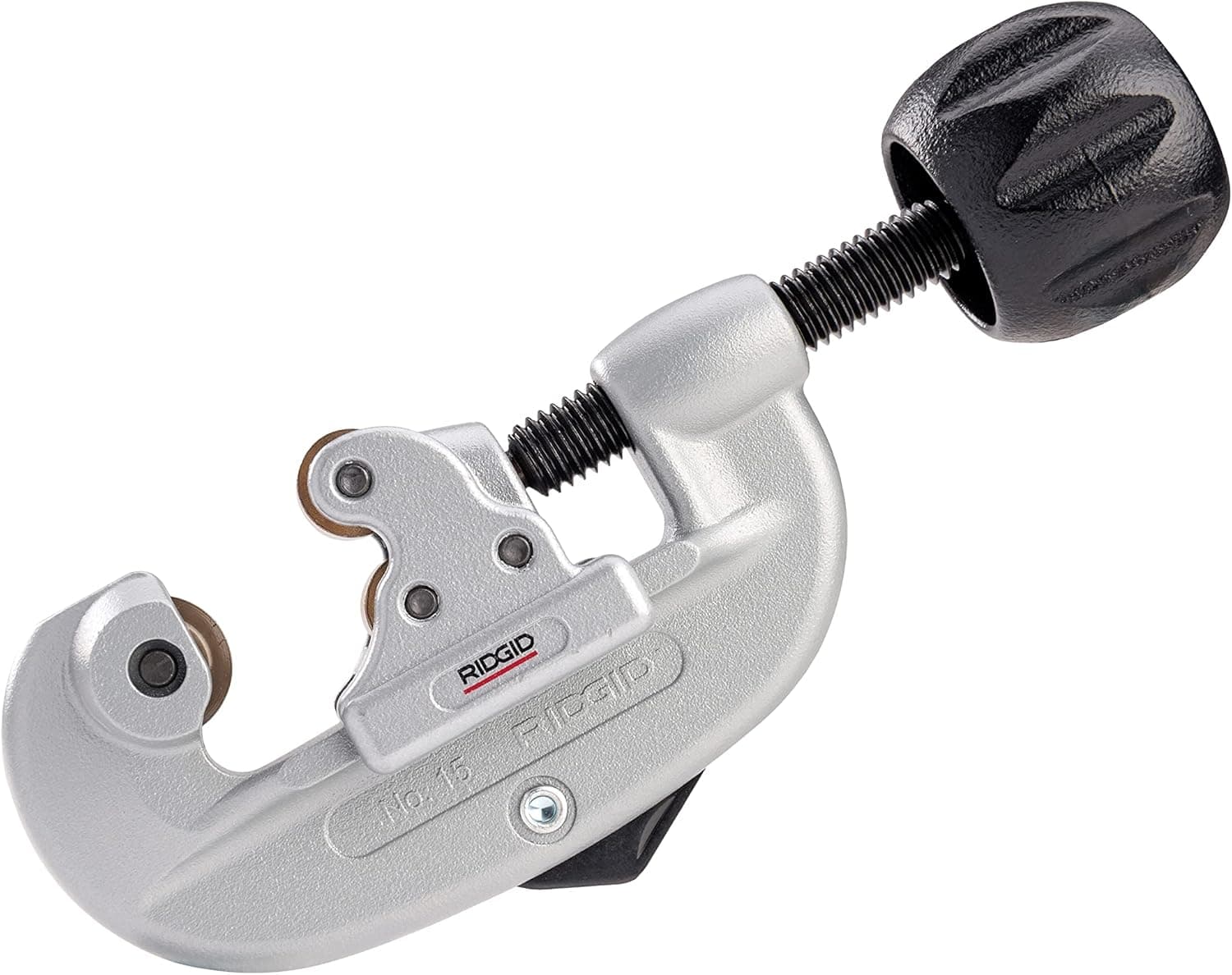 RIDGID 32920 Model 15 Screw Feed 3/16" to 1-1/8" Tubing and Conduit Cutter with X-CEL Knob, Silver