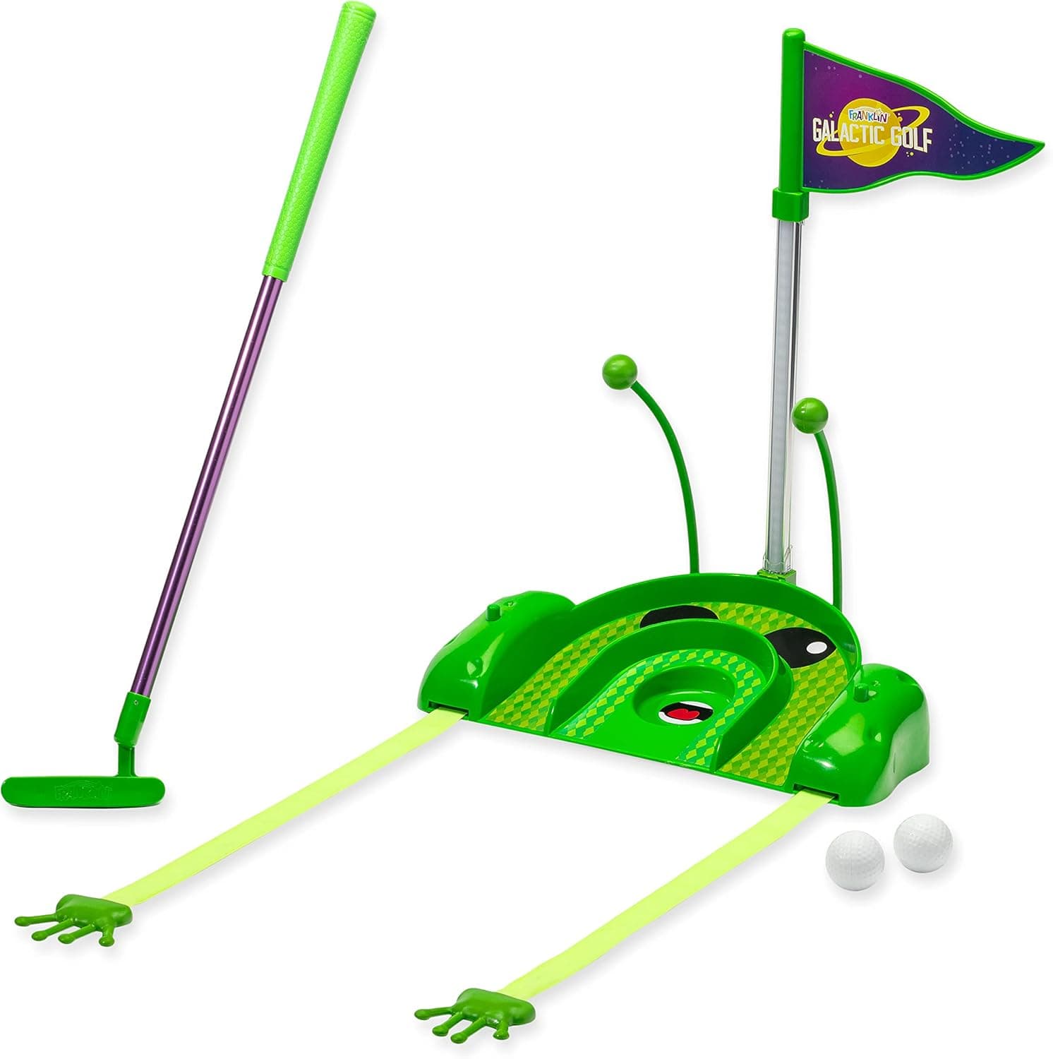 Franklin Galactic Golf - Mini Golf Set - Kids Blacklight Glowing Golf Set for Boys and Girls