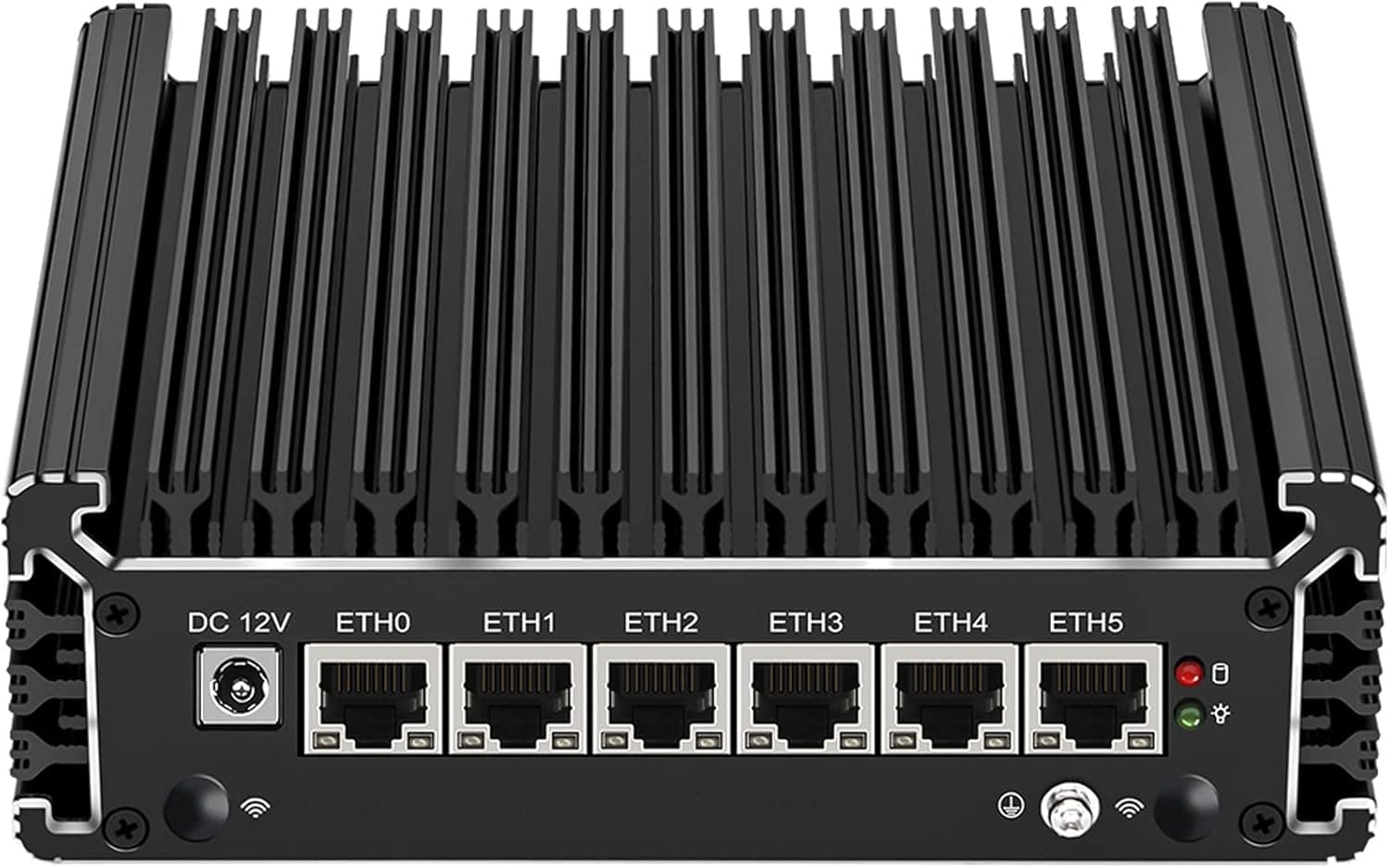 KingnovyPC Firewall Micro Appliance, 6 Port i225 2.5GbE LAN Fanless Mini PC Celeron N5105,8GB DDR4 128GB SSD Gigabit Ethernet AES-NI VPN Router Openwrt Barebone