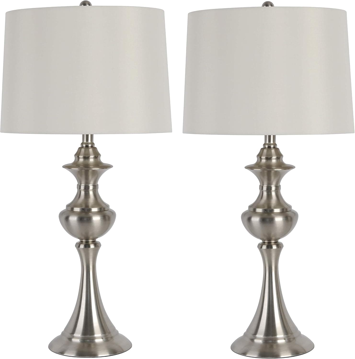 Decor Therapy MP1230 Lynde Table Lamps, Brushed Steel