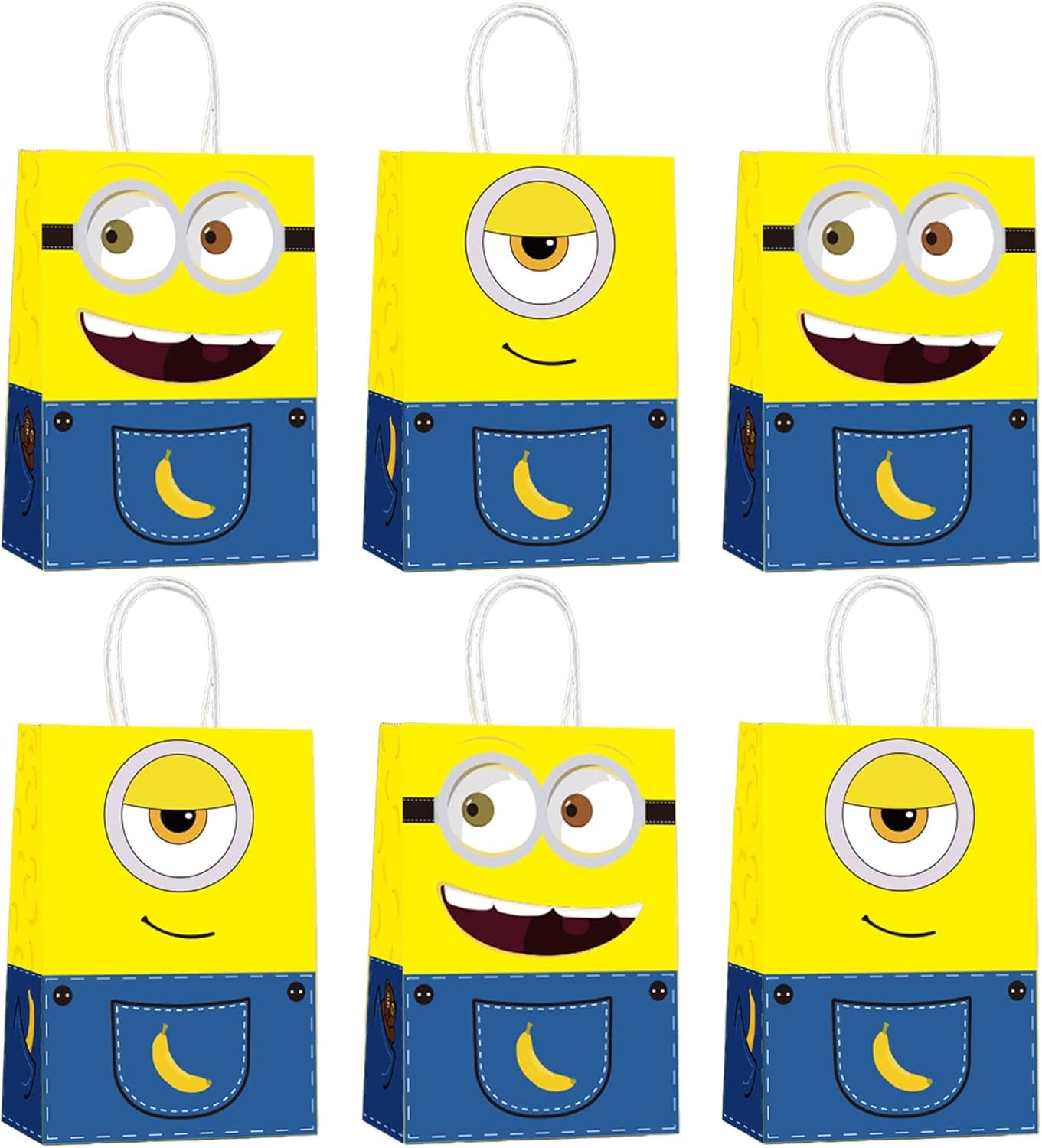 Ryanssa 24pcs Cartoon Party Supplies Gift Bags Birthday Party Decorations Goodie Bags, Party Favor for Kids