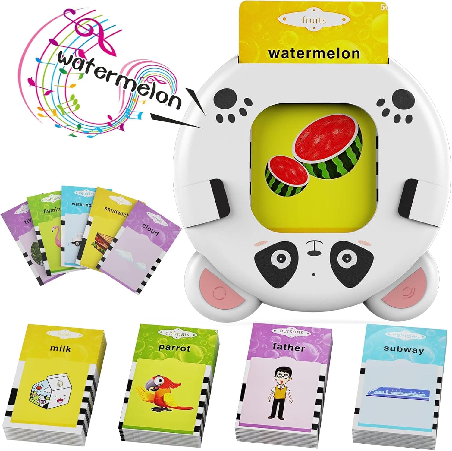 Talking Flash Cards Learning Toys for 2 3 4 5 6 Year Old Boys Girls,Sensory Toys for Autistic Children,Educational Toddlers Toys Reading Machine with 448 Words, Preschool Montessori Toys for Kids