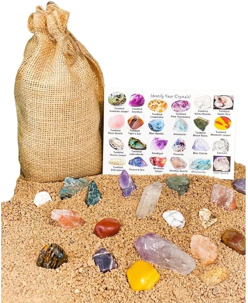 Generic Hidden Crystals Mining Bag 2.5 POUNDS | Gem Crystal Bags Dig Kit Educational Activity Treasure Gemstone