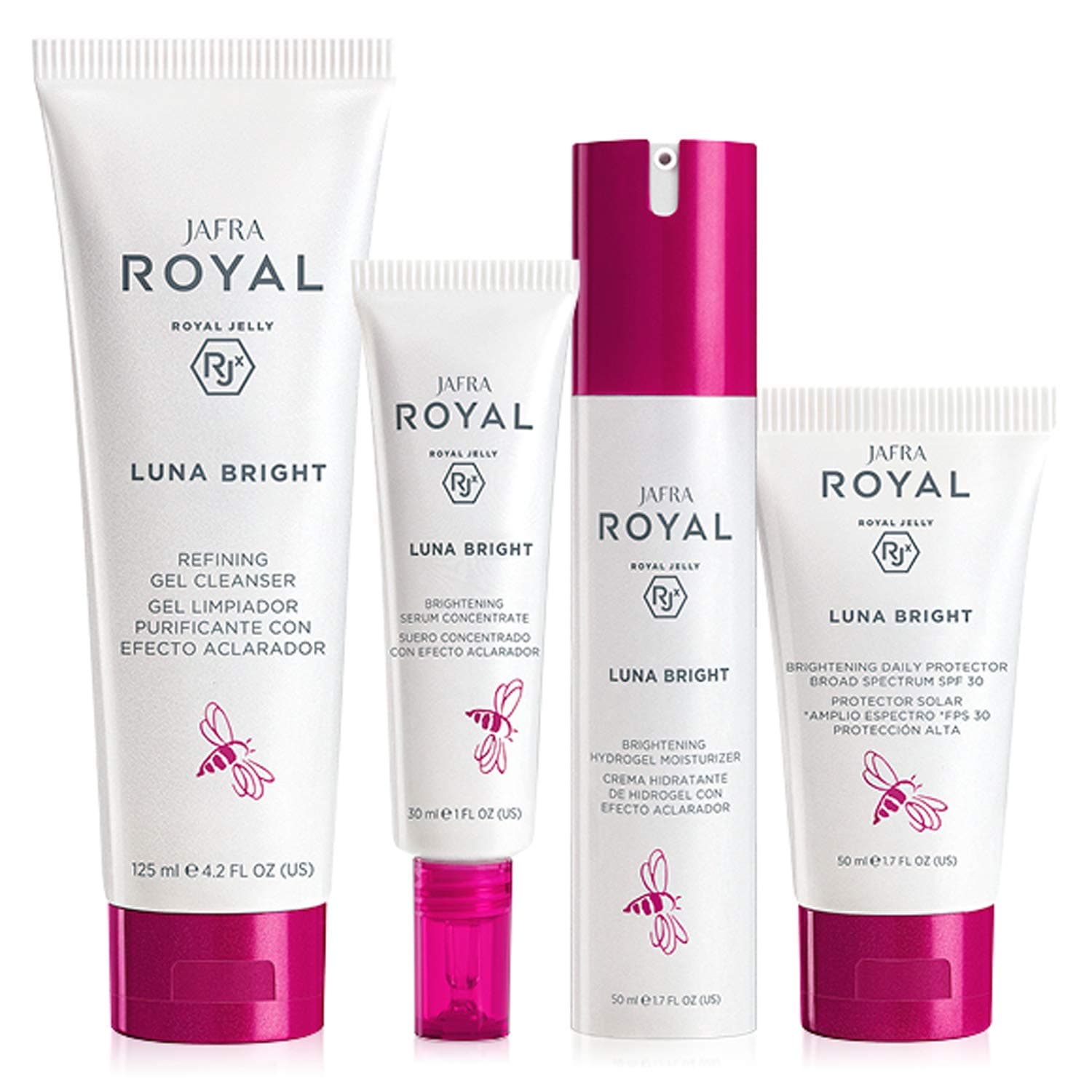 Jafra ROYAL Luna Bright Ritual For Advanced Skin Care Kit/Solution For Women's