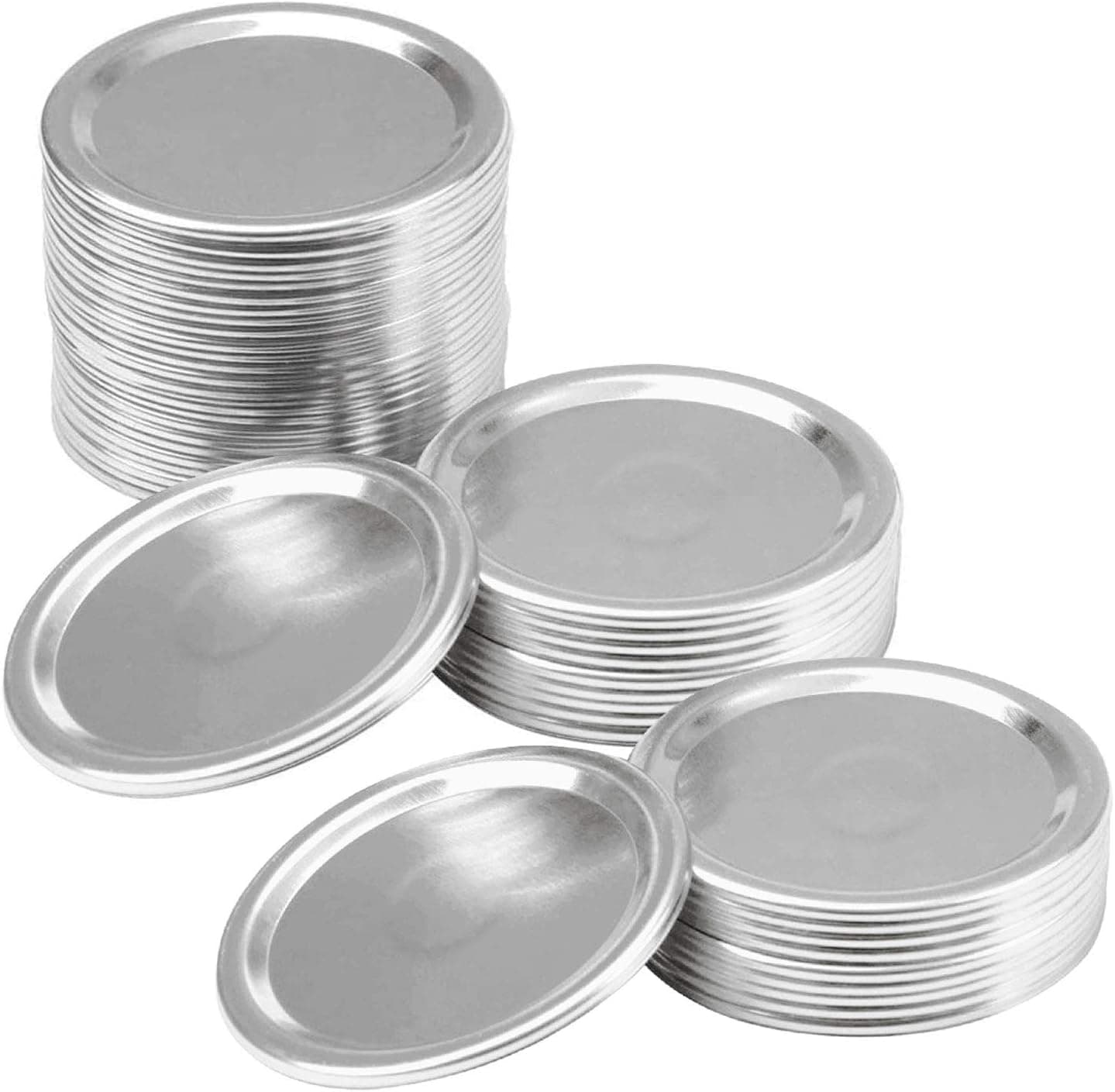 50 Count Wide Mouth Canning Lids, Split-Type Mason Jar Lids for Canning Leak Proof and 100% Fit & Airtight