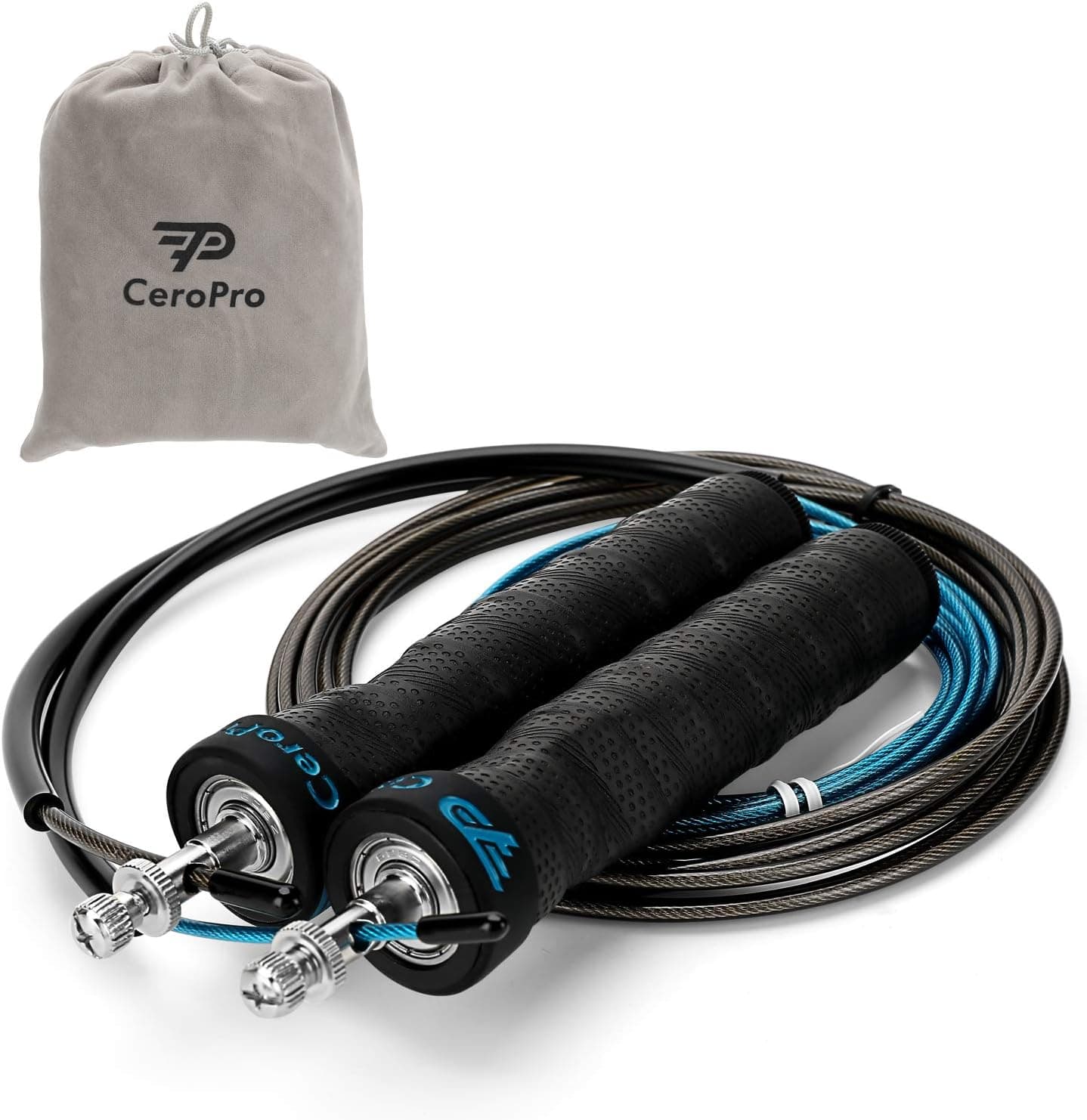 Jump Rope Speed Skipping Rope for Workout Fitness Exercise Women Men Kids with Adjustable Tangle-Free Jump Rope 9Ft Cable Aerobic Training Long Agility jumpropes