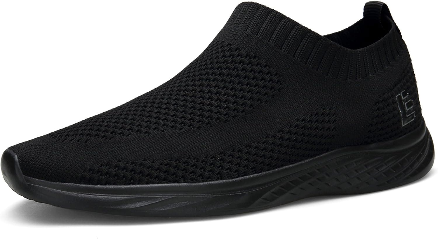 EAST LANDER Walking Shoes for Men and Women Flyknit Slip-on Sneakers Light Athletic Shoes SPT003-U2-39,Black2,9 B(M) US Women/6 D(M) US Men