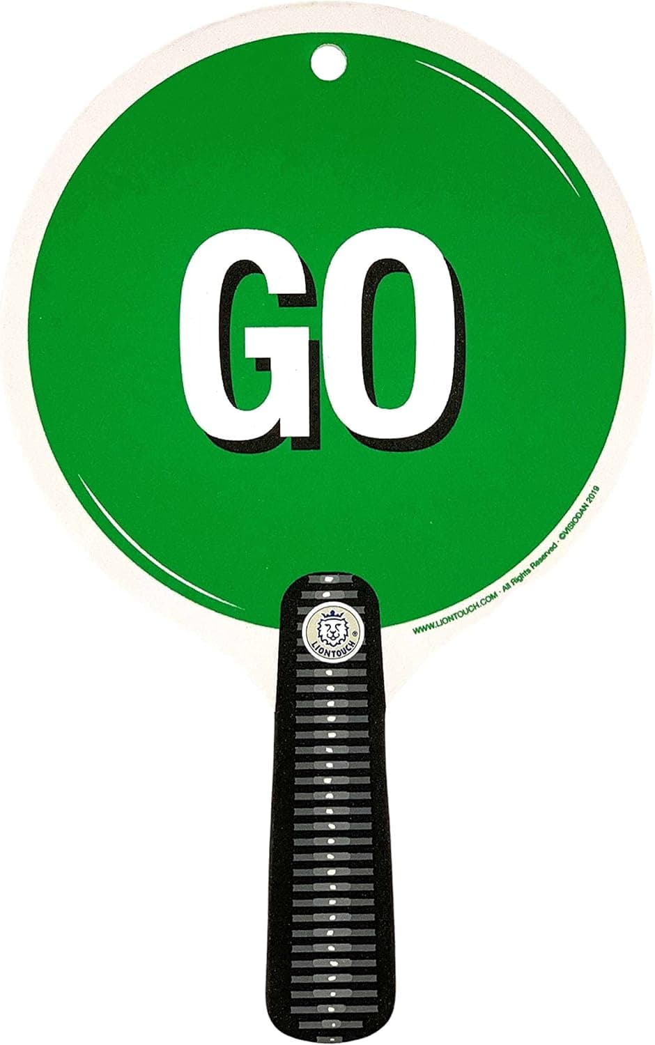 Liontouch Double Sided Stop & Go Sign, Red & Green – 8.9 x 5.5 inches | Durable and Reversible Foam Toy Paddle for Kids | Ideal for Teaching Children Traffic & Street Safety