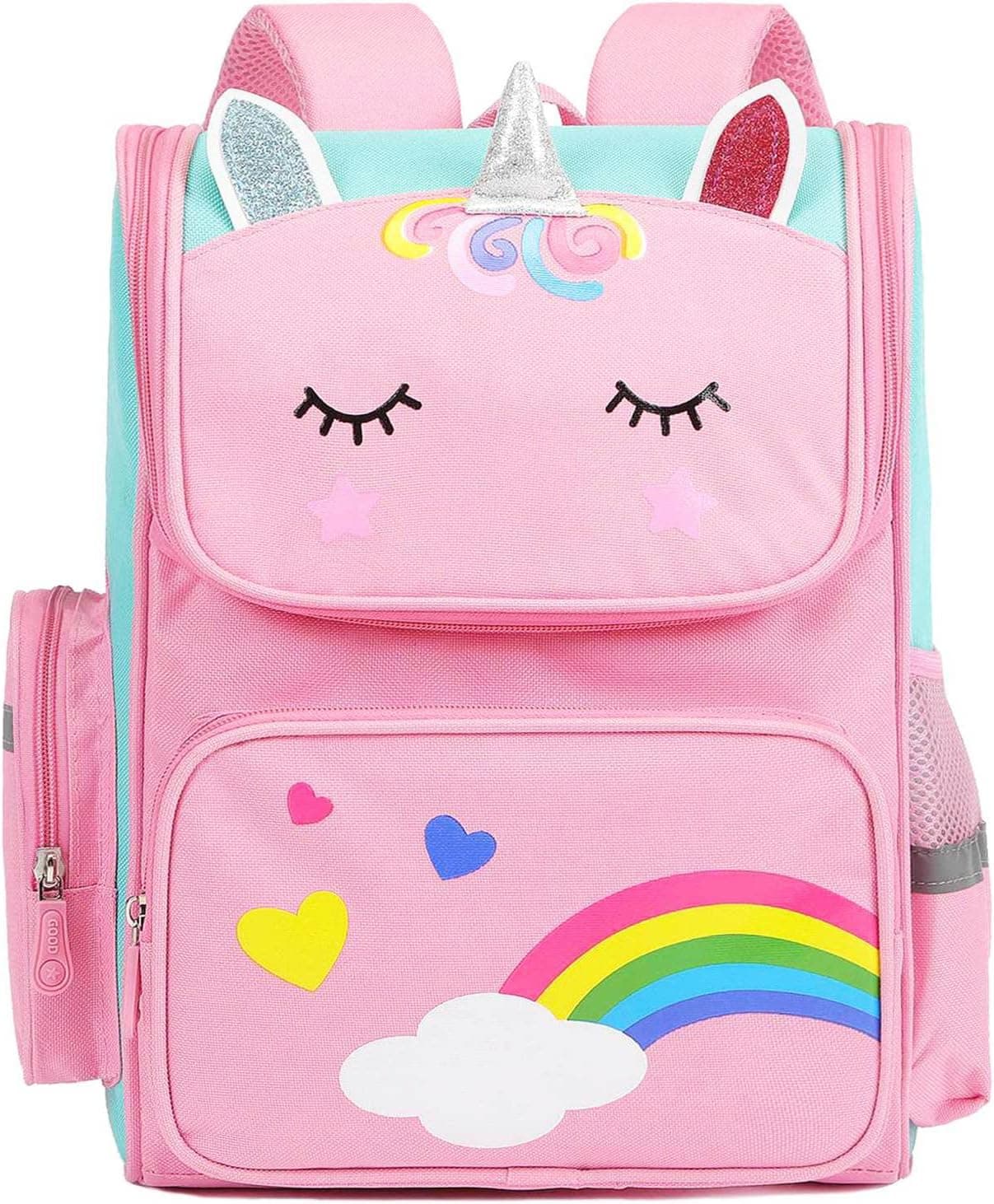 Travel Backpack for Kids Toddler Backpack School Unicorn Backpack for Girls Backpack Elementary School Bag Kids Backpacks for Girls Hiking Pink Backpack Cute Bookbag for Girls