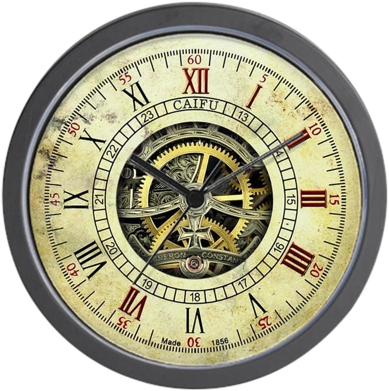 CafePress Vintage Steampunk Unique Decorative 10" Wall Clock