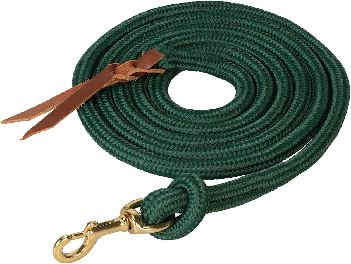 Weaver Leather Original Padded Adjustable Halters, Large,Hunter Green,5/8" x 10'