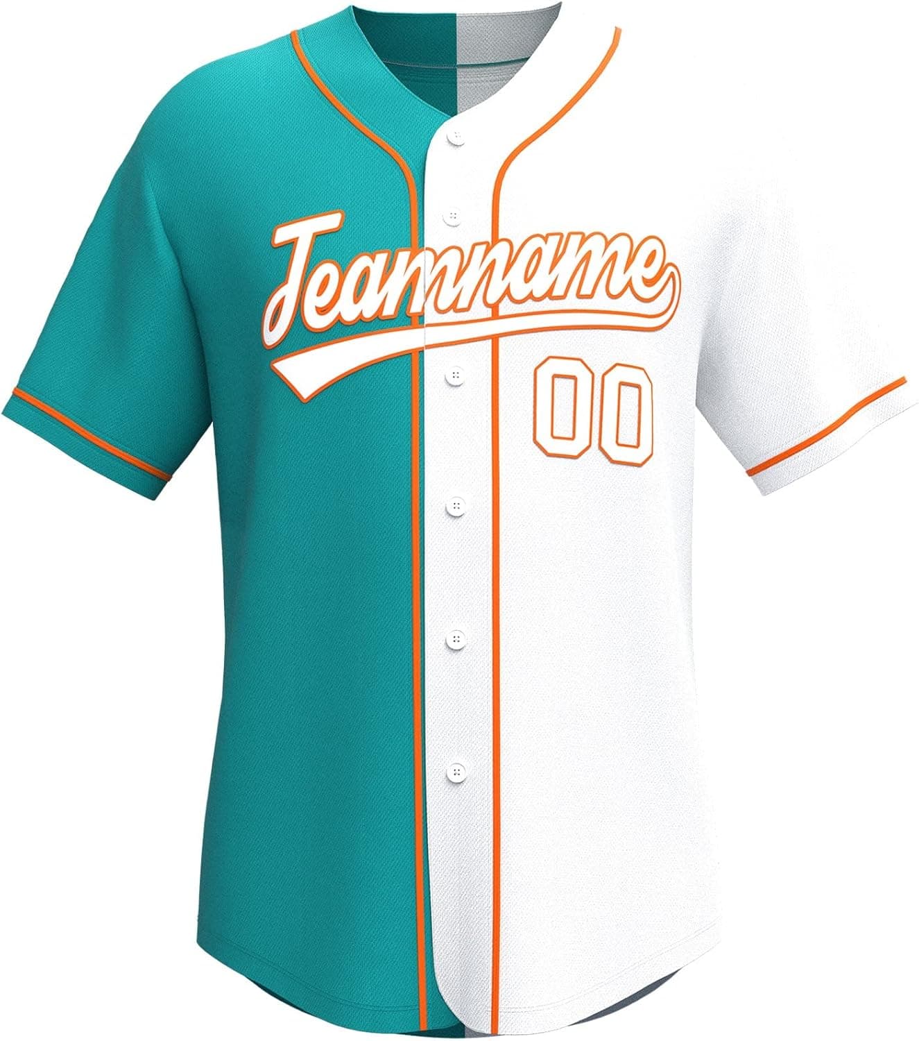 Custom Split Baseball Jersey Stitched/Printed Personanlized Button Down Shirts Sports Uniform for Men Women Youth