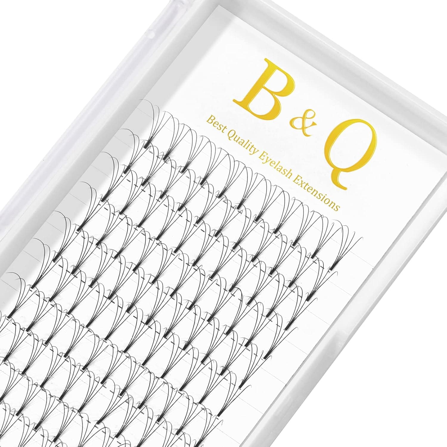 Premade Fans Eyelash Extensions 4D-C-0.07-10 Premade Volume Eyelash Extensions C Curl Pre made Lash Fans .07 Volume Lash Extensions (4D-C-0.07, 10mm)
