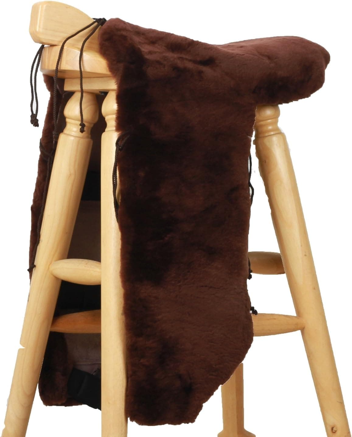 Full Genuine Merino Sheepskin Western Saddle Seat Saver with Extra Long Flap