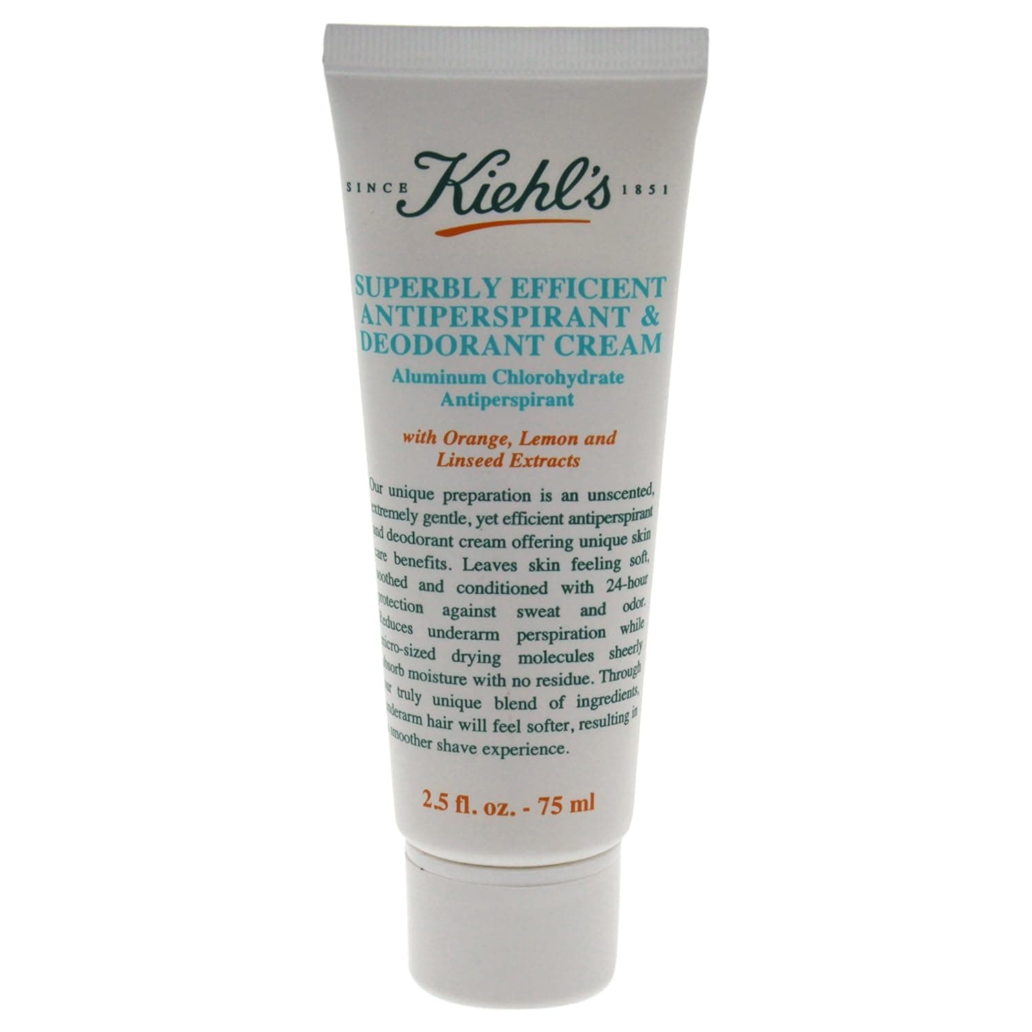 Kiehl's Superbly Efficient Antiperspirant & Deodorant Cream, 2.5 Ounce