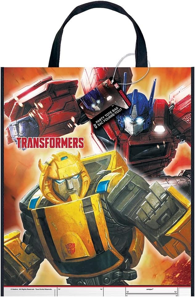Large Plastic Transformers Goodie Bag, 13" x 11"