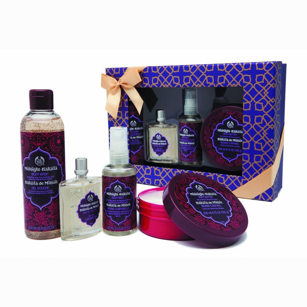 The Body Shop Midnight Bakula Shower, Soften and Spritz Gift Set