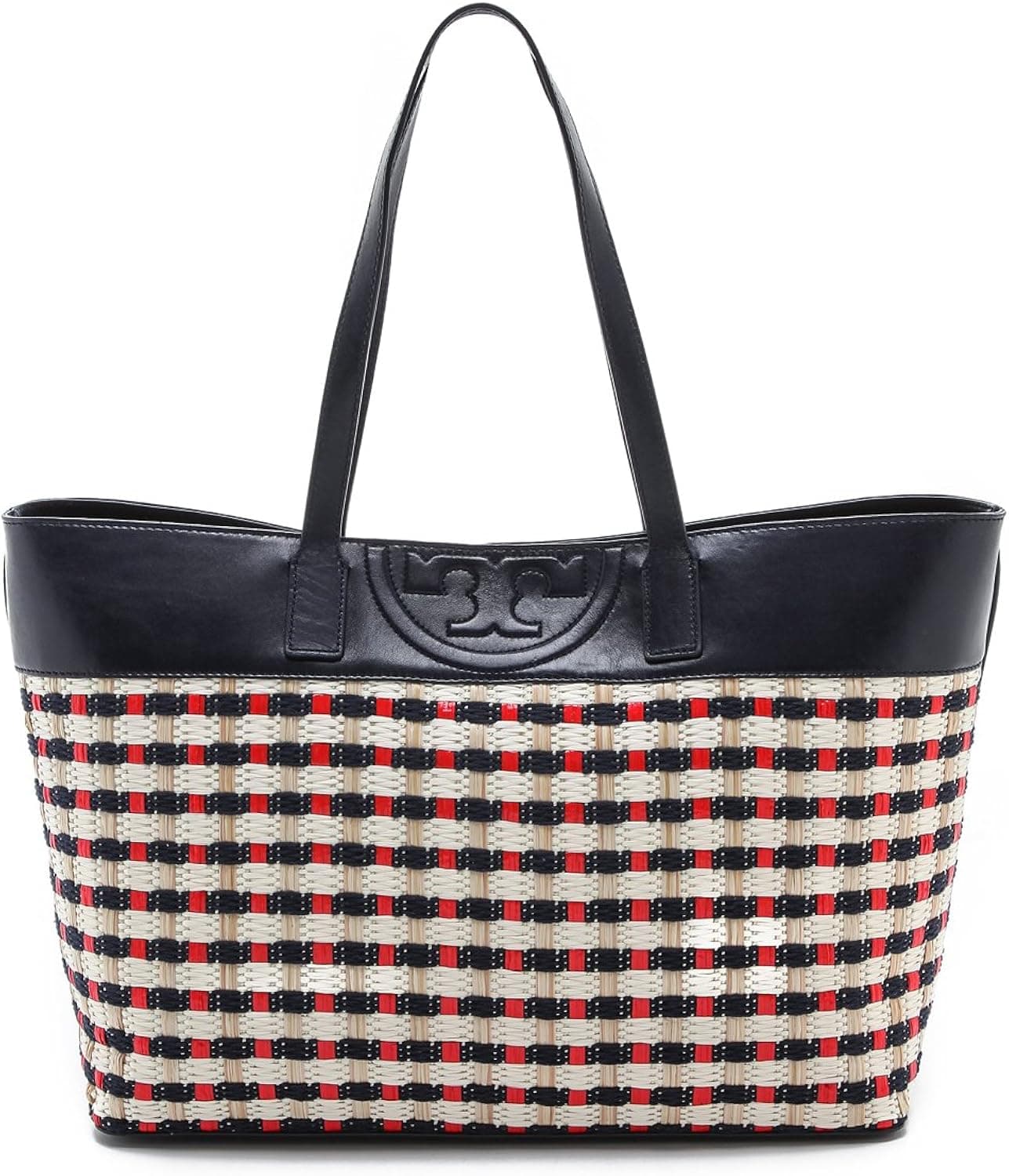 Tory Burch Soft Straw Multicolor East West Tote
