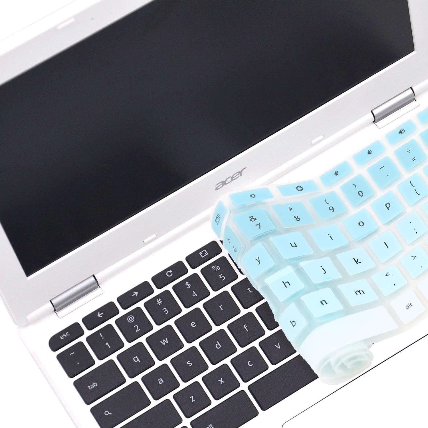 Keyboard Cover Compatible with 2018 2017 2016 Acer Premium R11 11.6" Convertible 2-in-1 Chromebook /11.6" Acer Chromebook 11 CB3-131 CB3-132 /Acer Chromebook R 13 /Acer Chorembook 15 -Ombre Hot Blue