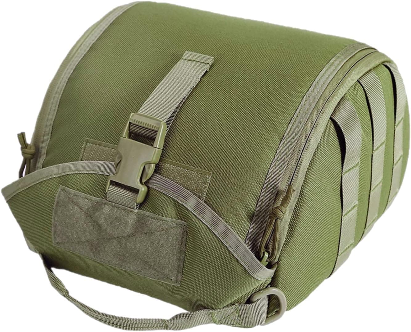 M MCGUIRE GEAR Tactical MOLLE Clamshell Helmet Bag, Padded and Fleece Lined Storage Case for Airsoft MilSim Motorcycle and Bike Helmets, MOLLE Compatible
