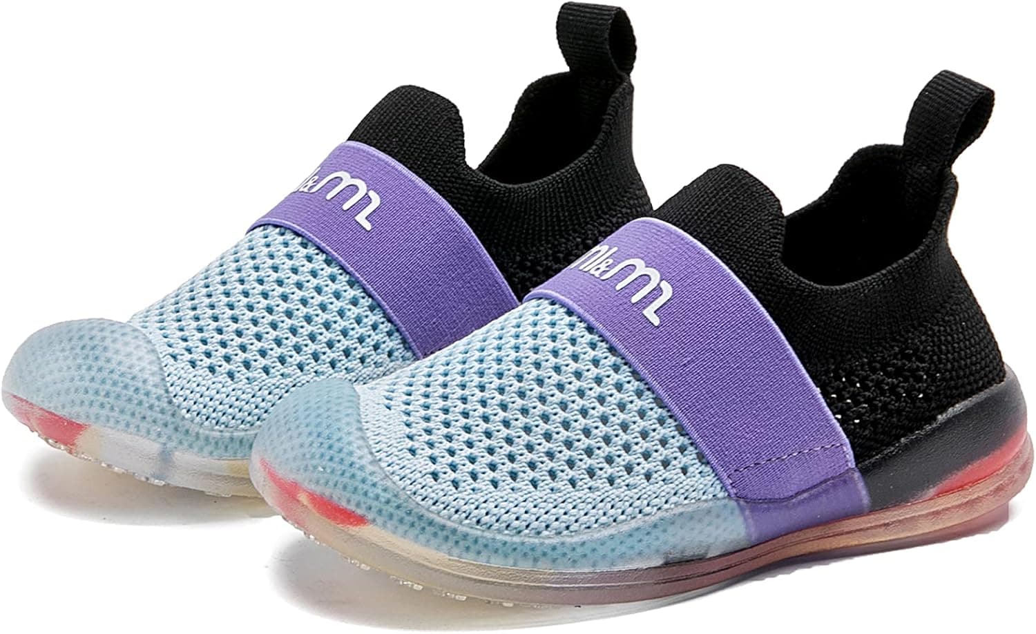 m1&m2 Toddler Boy Walking Shoes, Slip on Sneakers for Boy Girl, Lightweight Soft Sole Baby Shoes