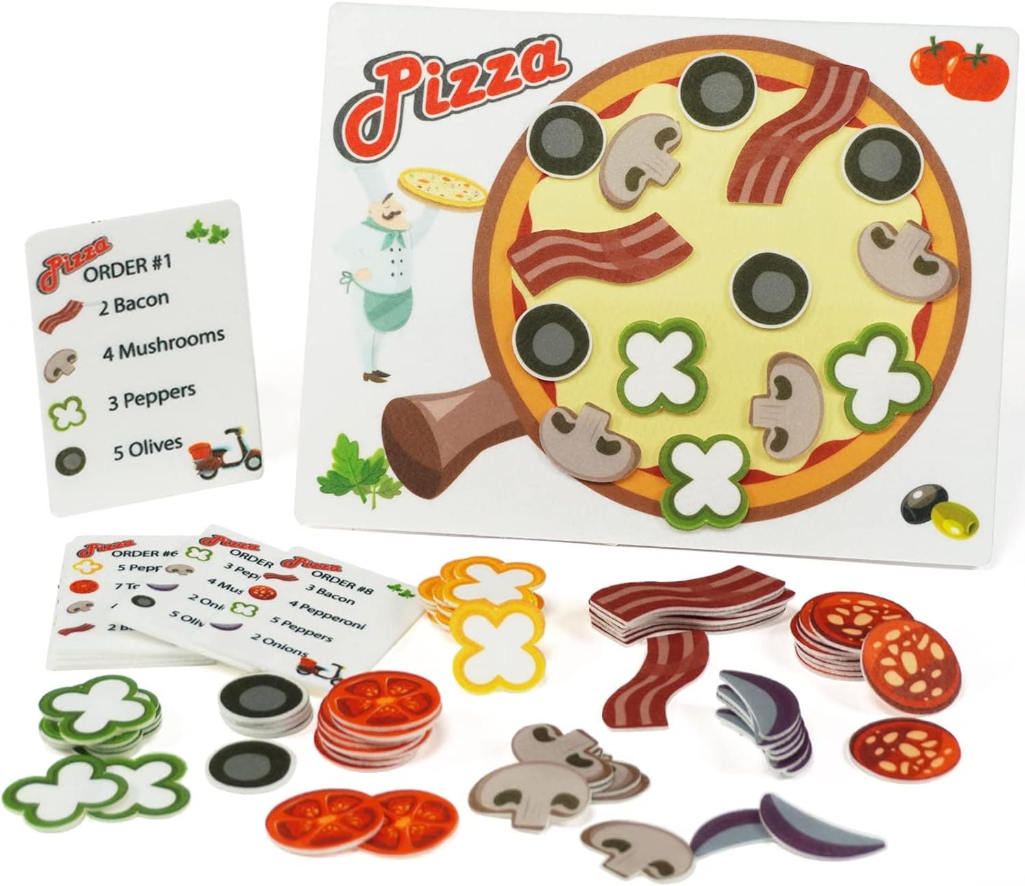 CHEFAN Pizza Couting Toddler Toys, Toddler Number Learning Toys, Preschool Math Games, Manipulatives for Preschool