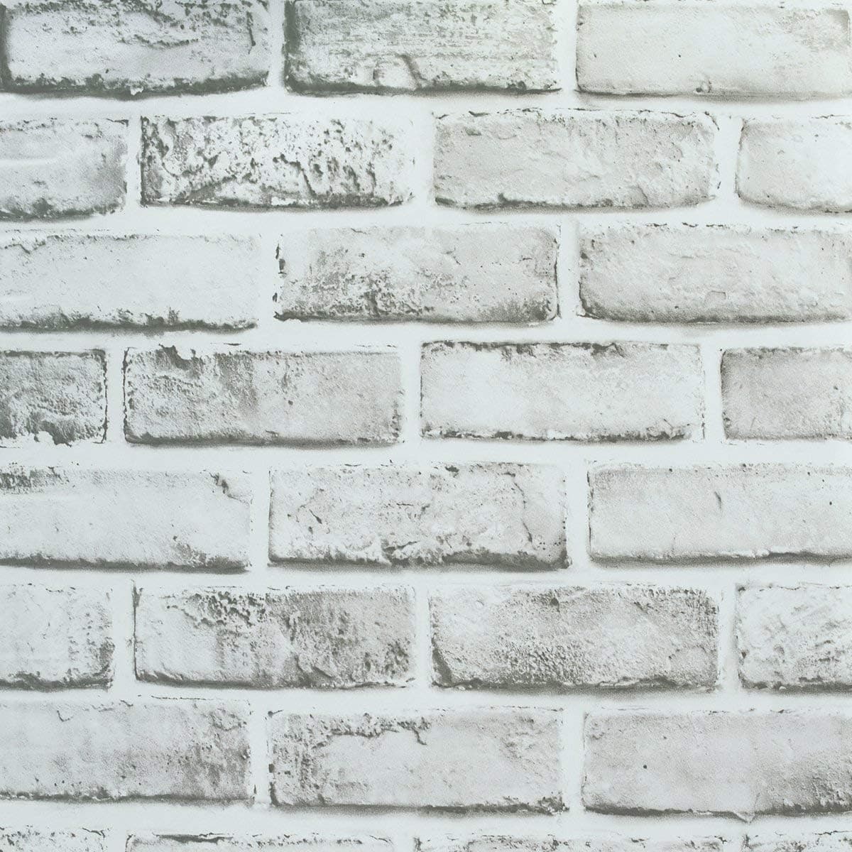 Decorative Self-Adhesive Wallpaper Red Brick Stick and Peel Wood Printed Stick Paper Easy to Apply Peel Stick Wallpaper Imitation 3D (White (17.71” x 196.85”))