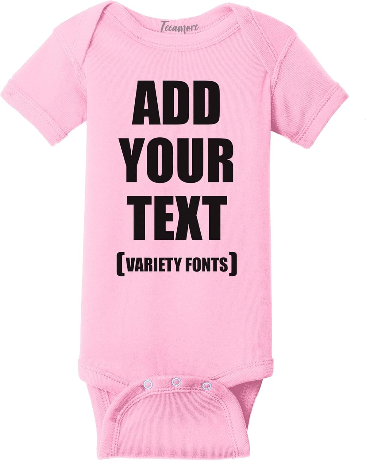 TEEAMORE Custom Baby Bodysuits Add Your Text For Baby Girl & Boy Personalized Bodysuit